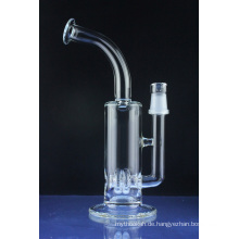 Double Bubble Circ Perc Shisha Glas Rauchen Wasserpfeife (ES-GB-509)